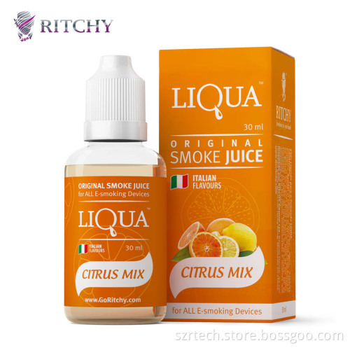 Liquid for E-Cigarettes with Italian Flavor